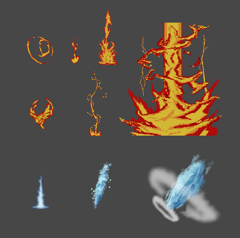 2D Pixel Character Pack – Wizard Class + Skill Effects