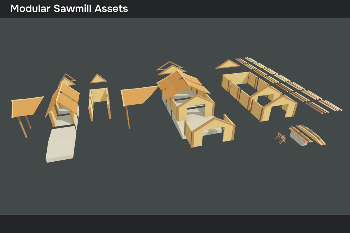 Low Poly Modular Medieval Buildings Pack