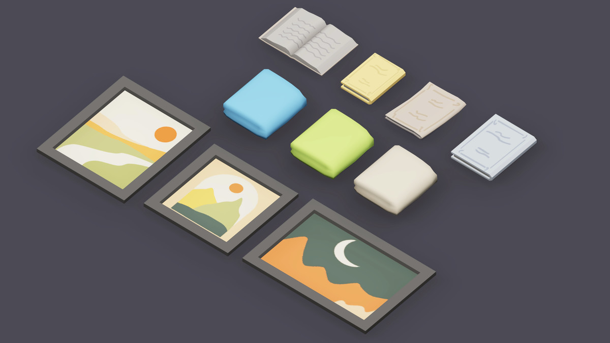 Stylized Barber Shop Props Pack