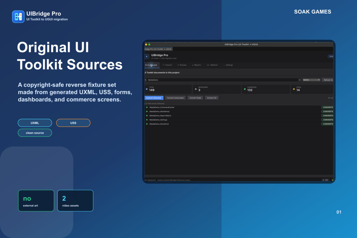 UIBridge Pro — UI Toolkit to UGUI Migrator