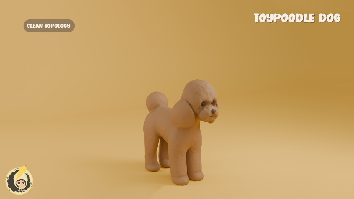 Animated Toy Poodle Dog