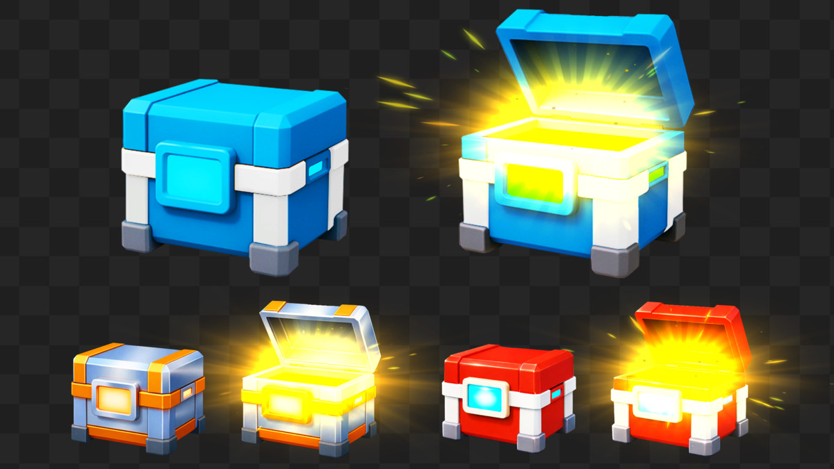 Modern 2D Animated Chests Pack – 36 Variants