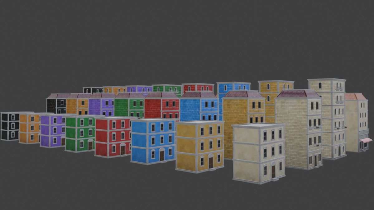 Stylized City - Buildings & Props Pack