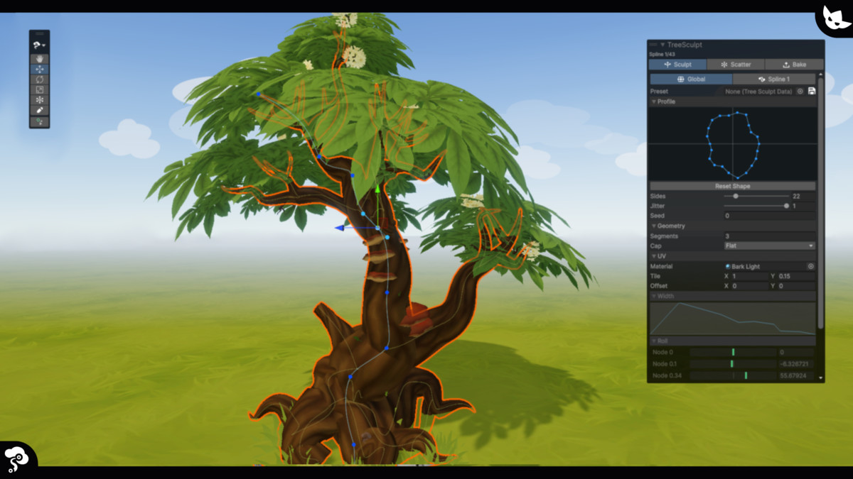 TreeSculpt - Tree Spline Modelling
