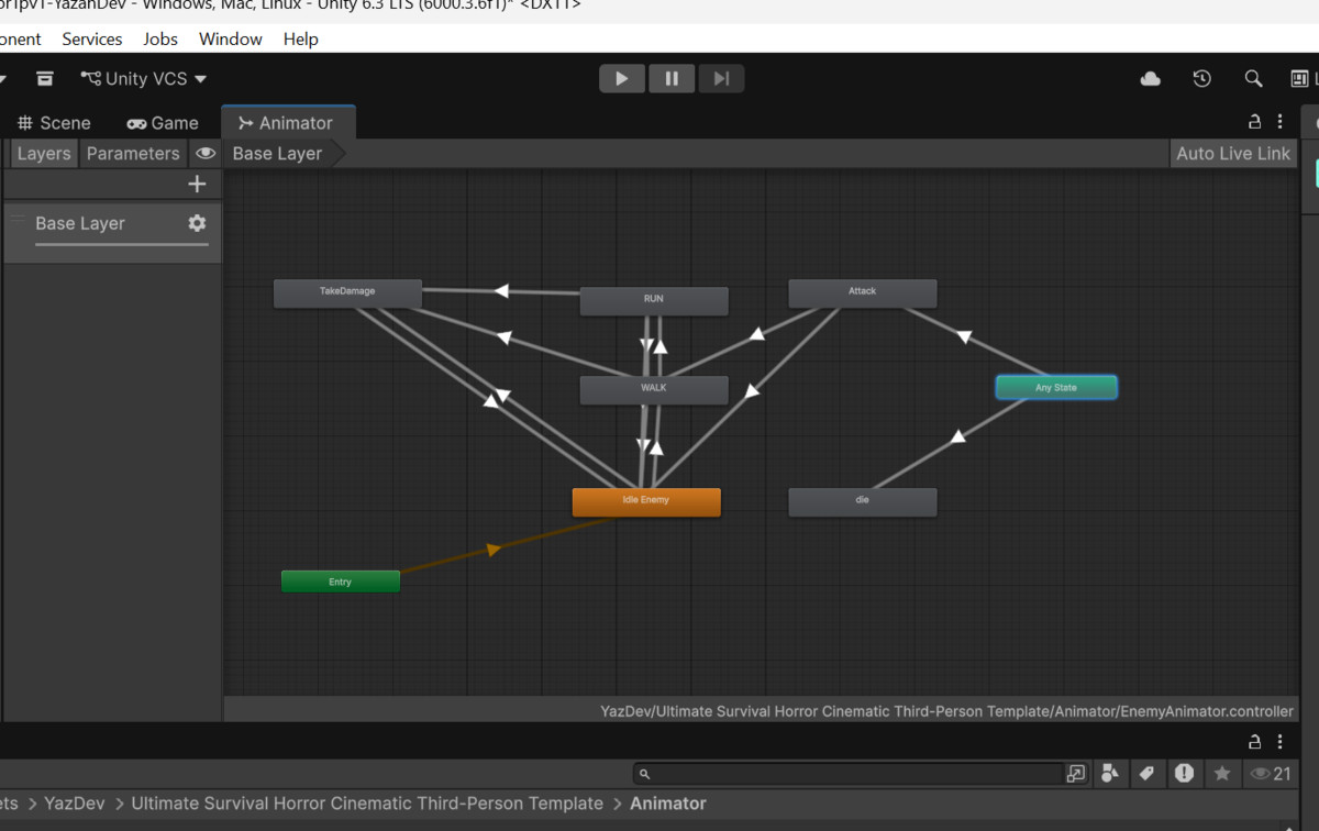 Ultimate Survival Horror Cinematic Third-Person Template