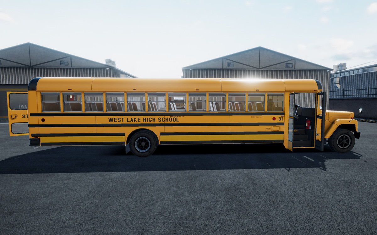 80s generic american school bus
