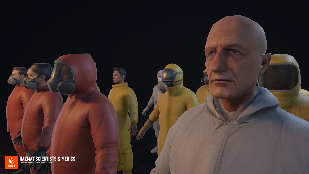 Hazmat Scientists & Medics - Quarantine Lab Characters