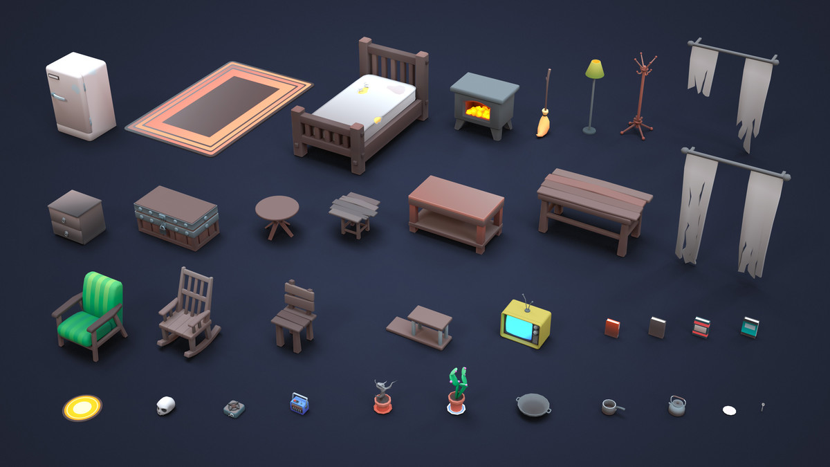 Halloween Pack - Low Poly 3D Model Pack