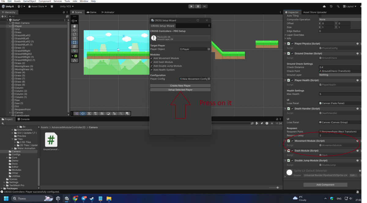 2D Modular Character Controller