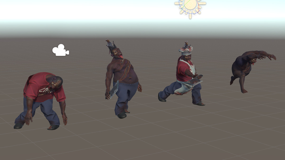 Zombie Chef with a Kitchen Axe | Character Enemy Mobs