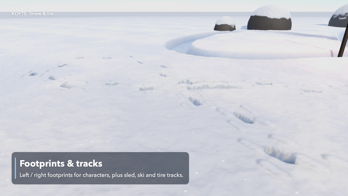 Deformable Snow & Ice Shader — Trails, Footprints, Terrain