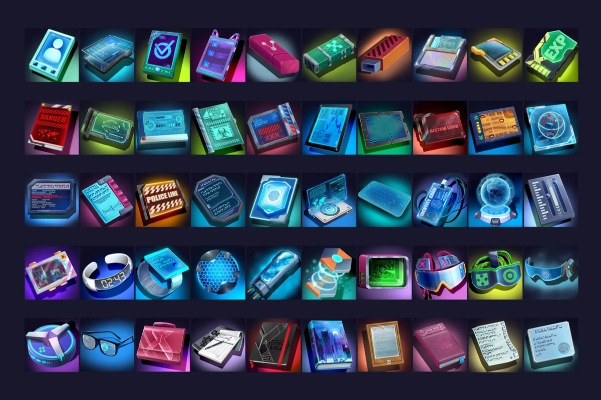 2700 Cyberpunk RPG Icons Pack