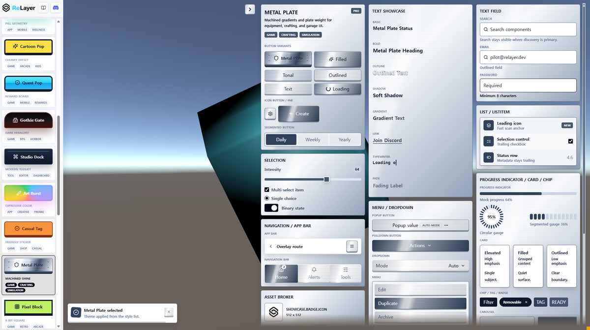 ReLayer - React UI Framework for Unity