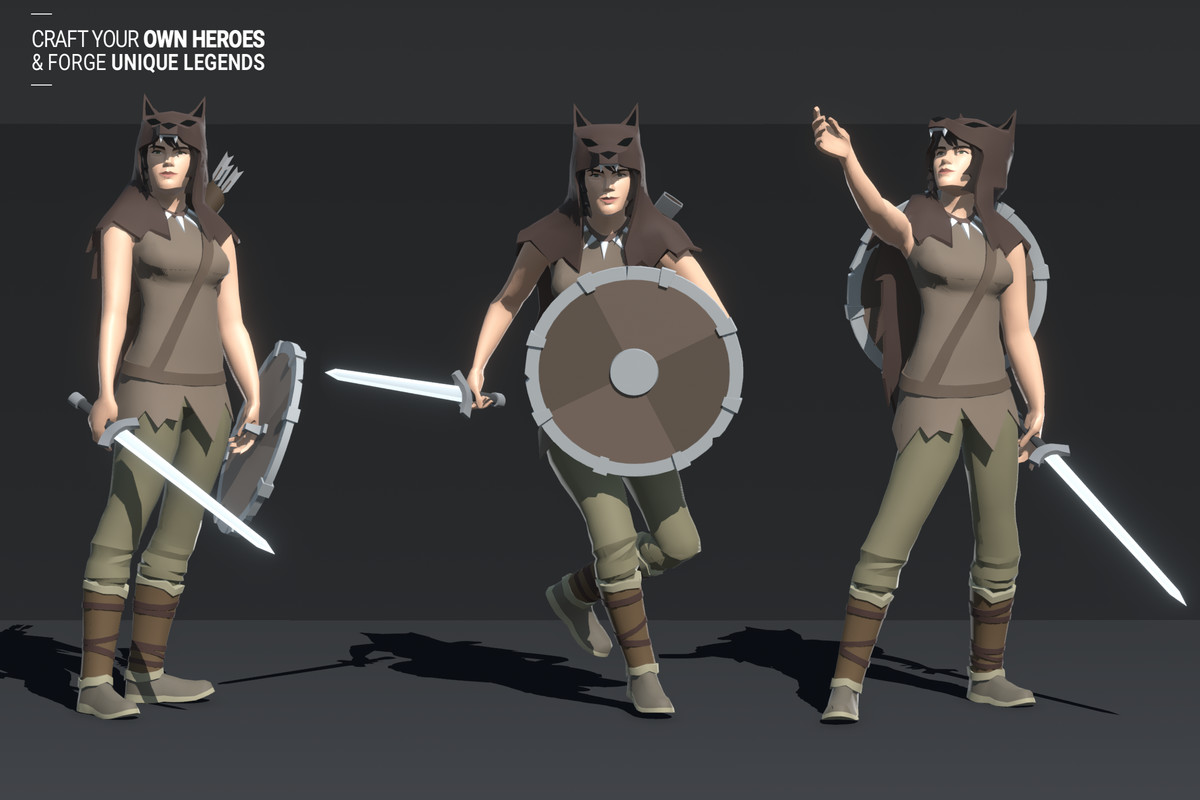 Polyquest Heroes: Warrior I Huntress