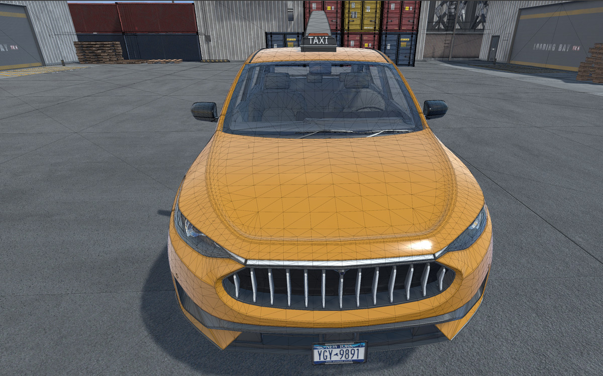 Yellow SUV taxi