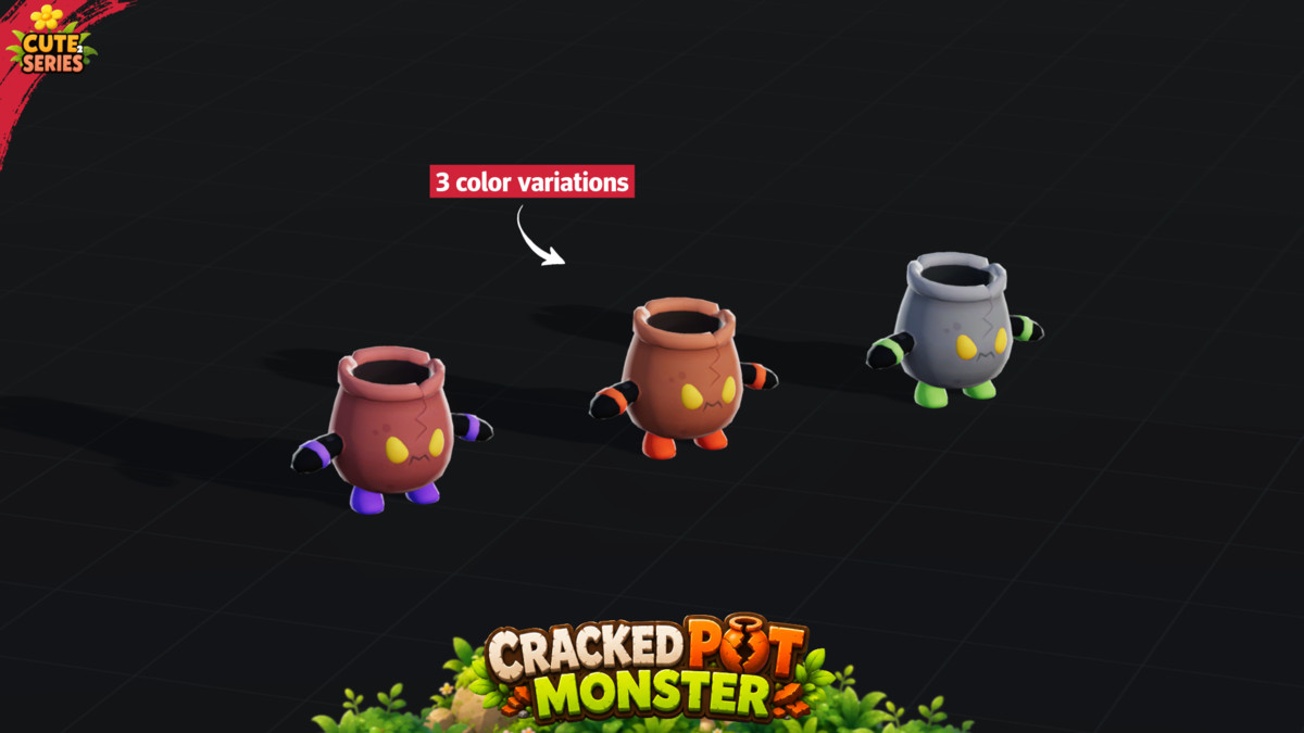 Cracked Pot Monster Cute Series