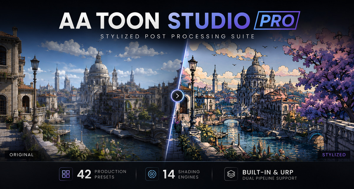 AA Toon Studio Pro — Stylized Post Processing & Toon Shader System
