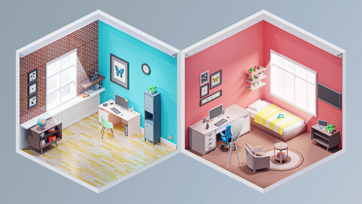 Interior 3 - Low Poly 3D Models Pack