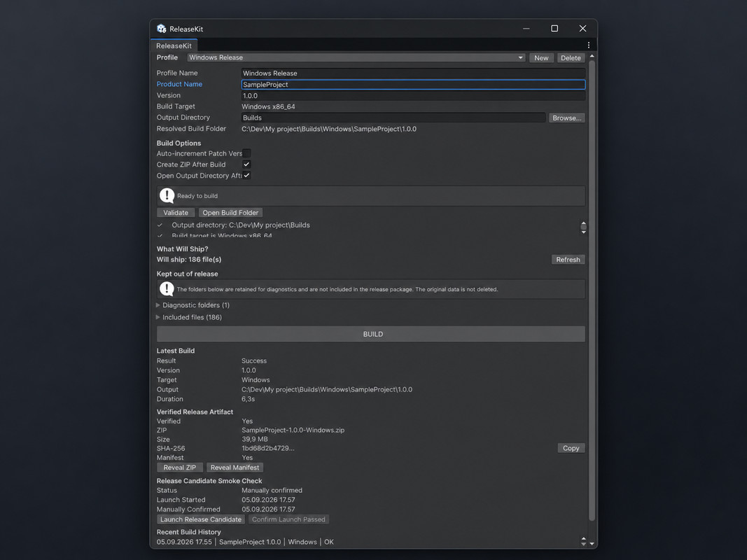 ReleaseKit - Build, Package & Verify Releases