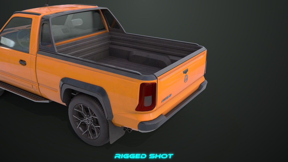 Pickup Truck01 Orange URP HDRP Textures