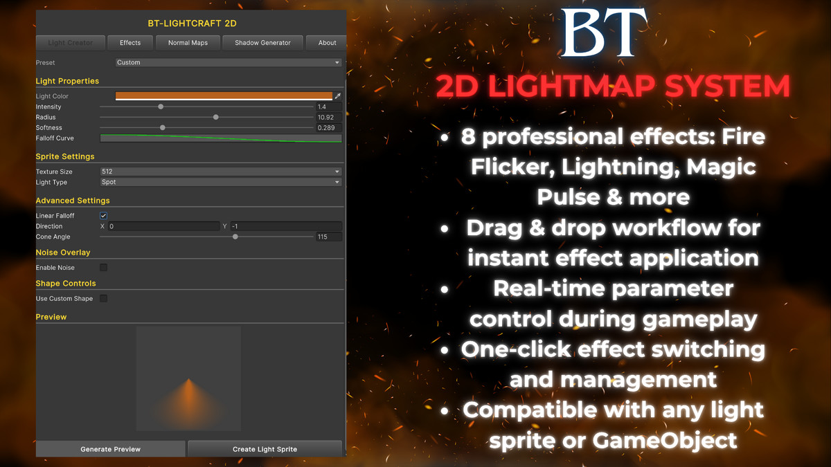 BT - LightCraft 2D: All-in-One Ultimate Lighting, Shadows & Normal Map System
