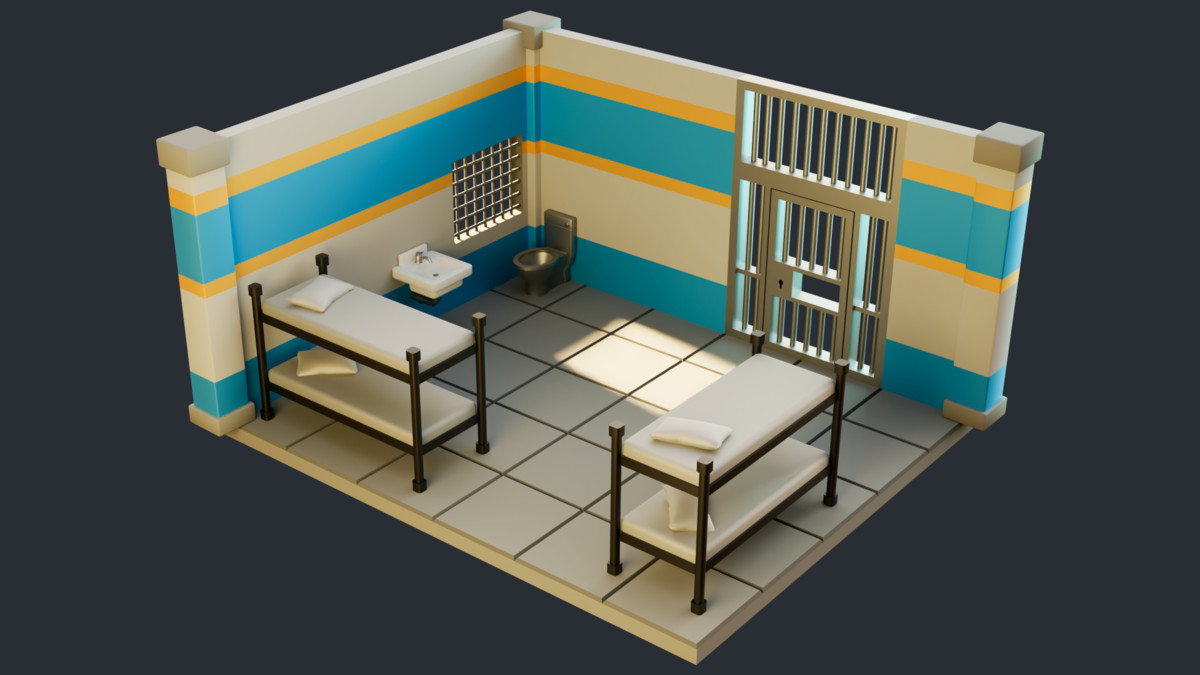Low Poly Police Station - Thinkix Studios