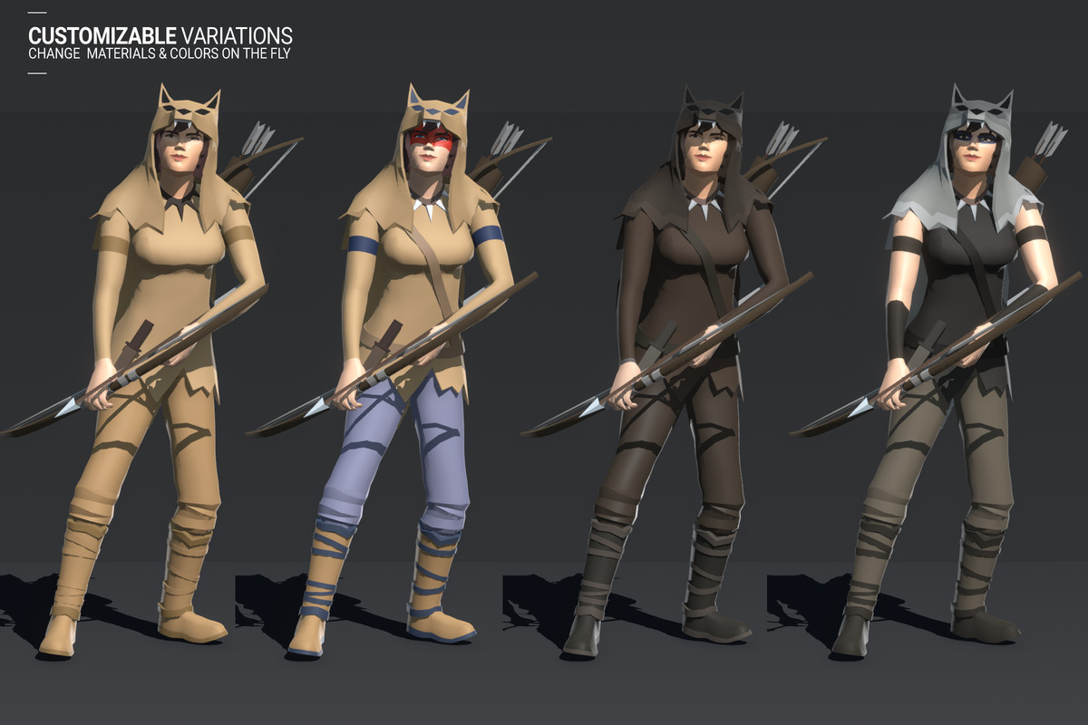 Polyquest Heroes: Warrior I Huntress