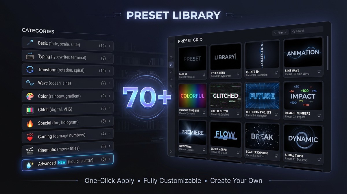 TextFX Master - 50+ Animated Text Presets
