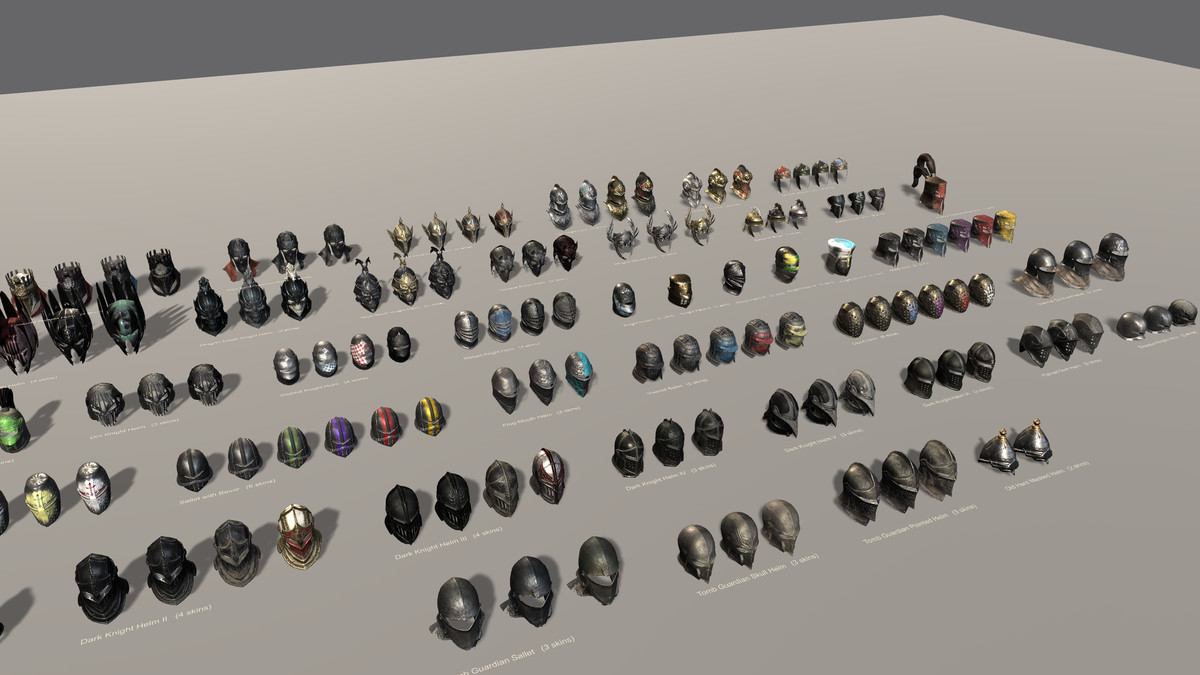Medieval Fantasy Knights Helmets Pack