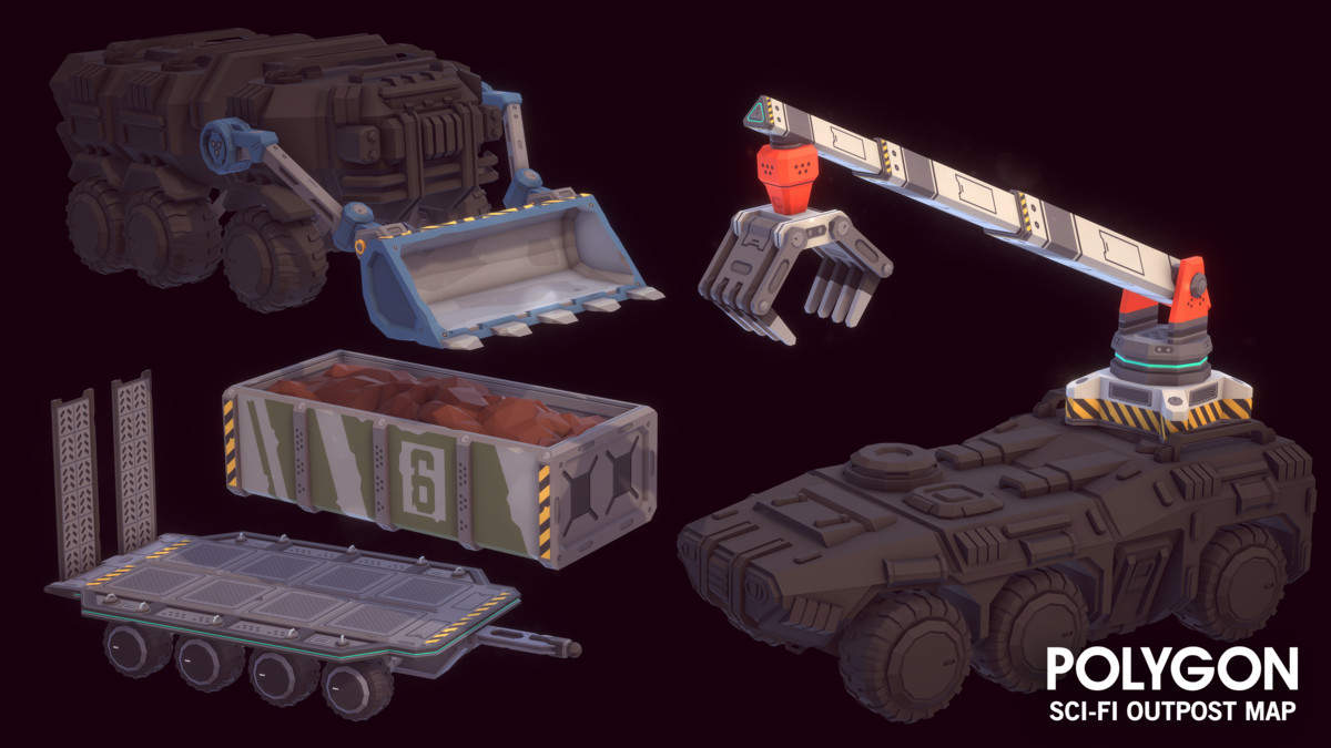 POLYGON - Sci-Fi Outpost Map - Art by Synty