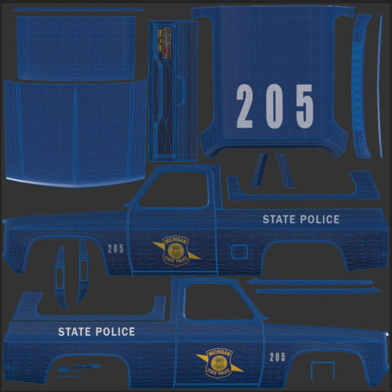 80s Offroad police car