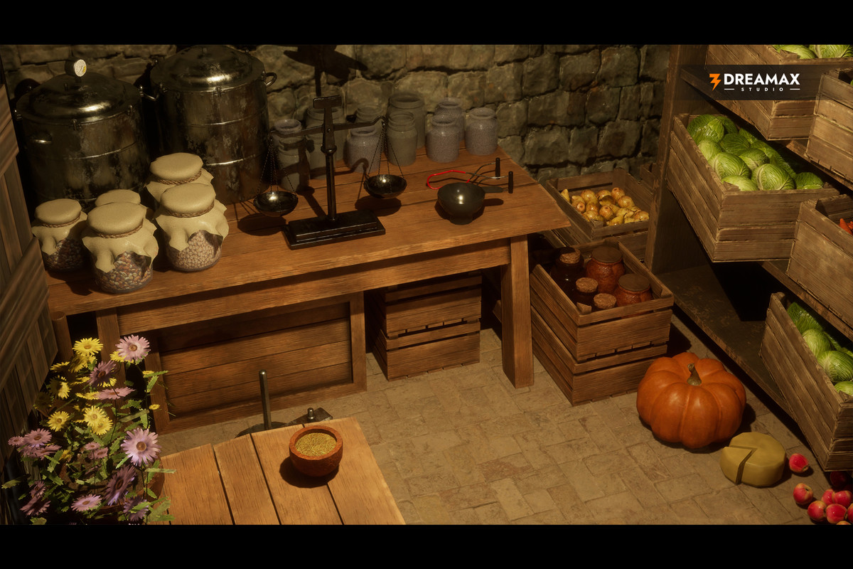 Medieval Root Cellar & Food Storage | Pantry Props Pack