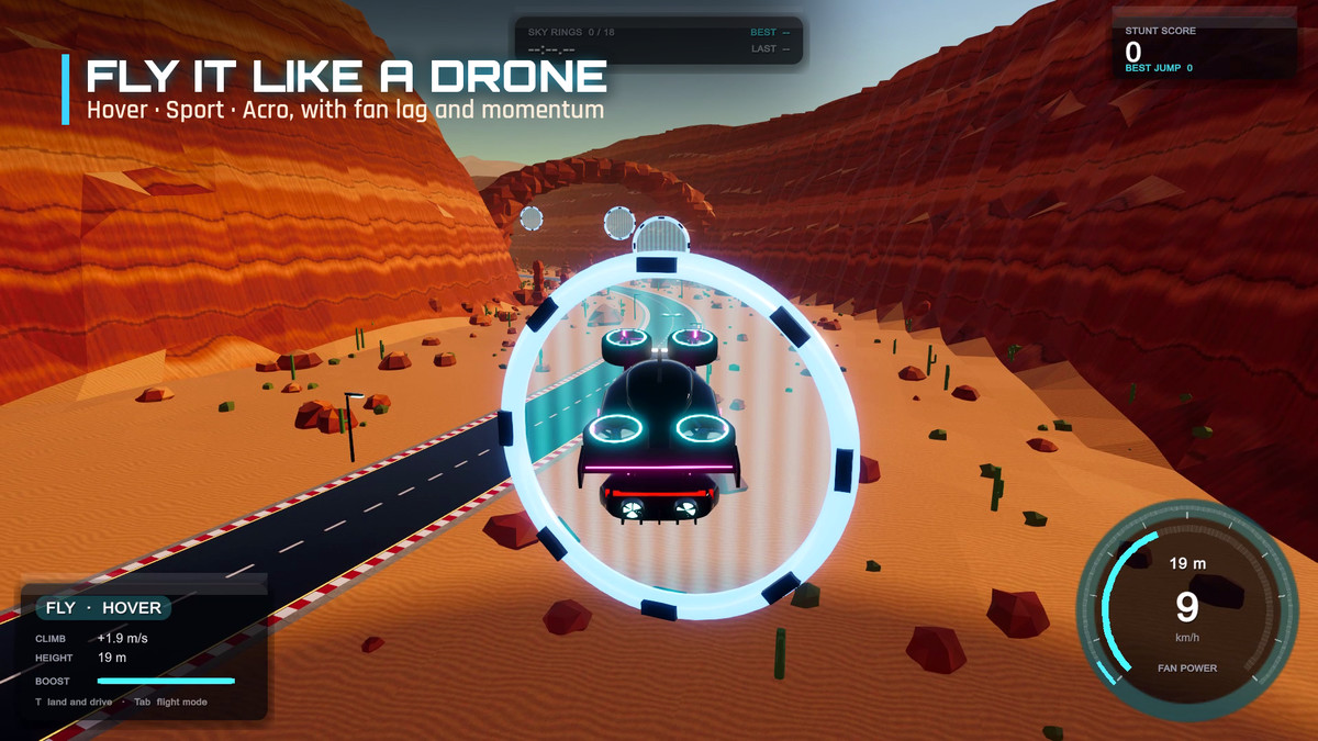 Hybrid Vehicle Controller 2.0: Flying Car/Drone, Stunts & AI