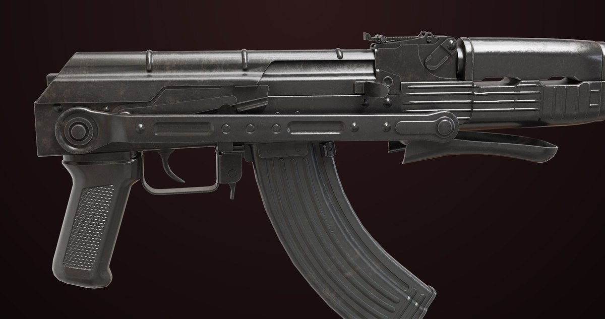 AKMS Light Machine Gun 10 Metal URP HDRP Textures