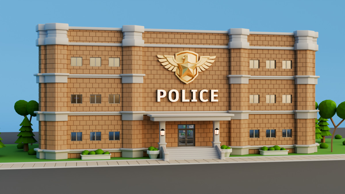 Low Poly Police Station - Thinkix Studios