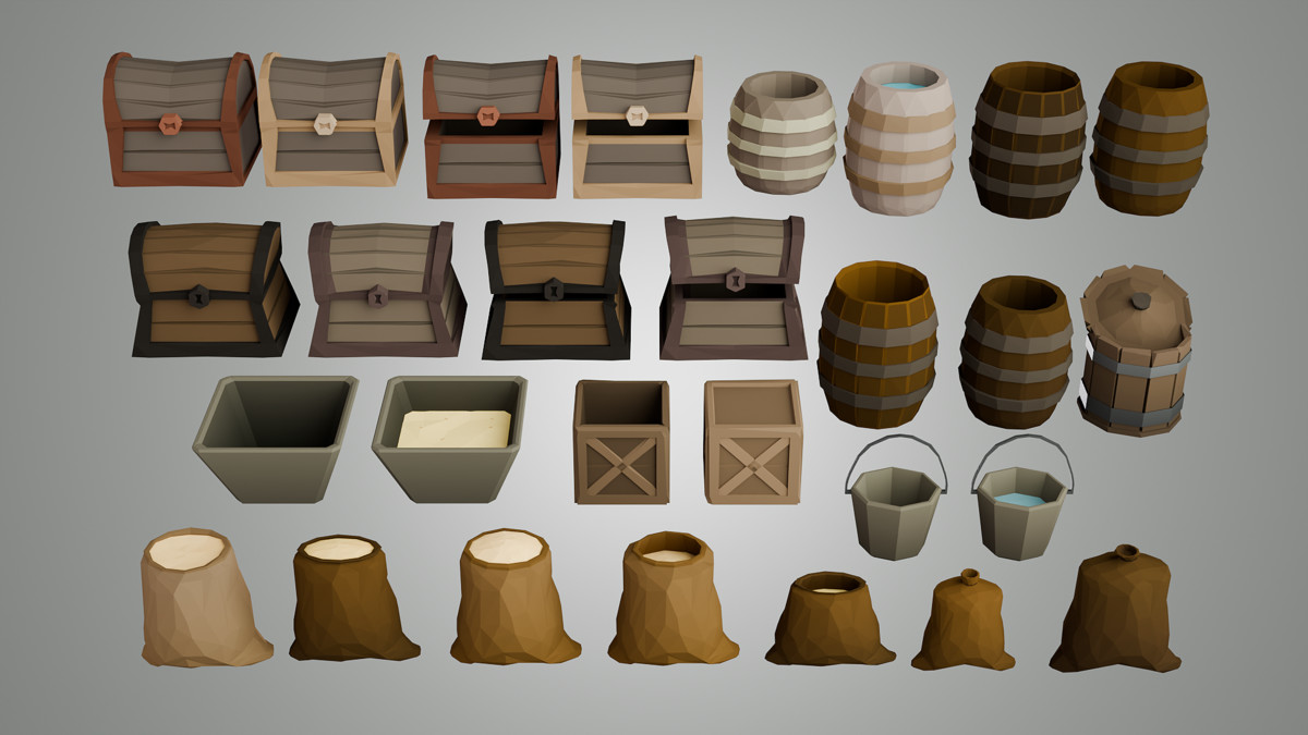 Low Poly Modular Medieval Village - Mini World Studio