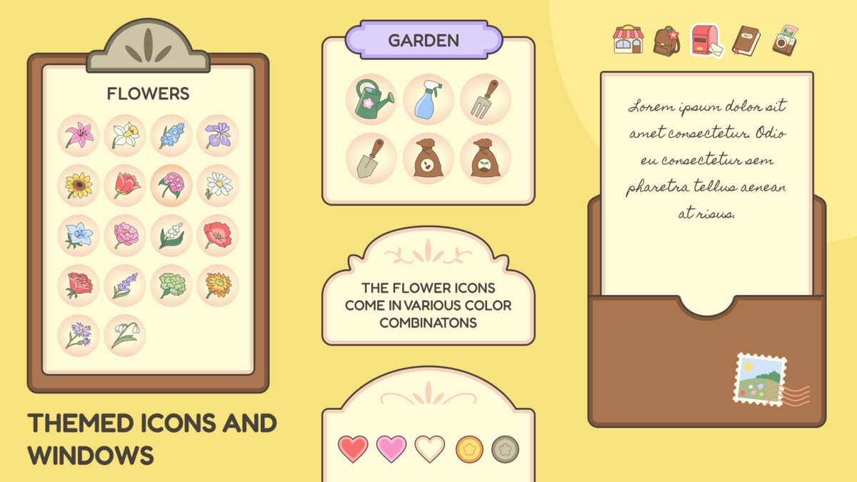 Cute Flower GUI Pack – Garden Style