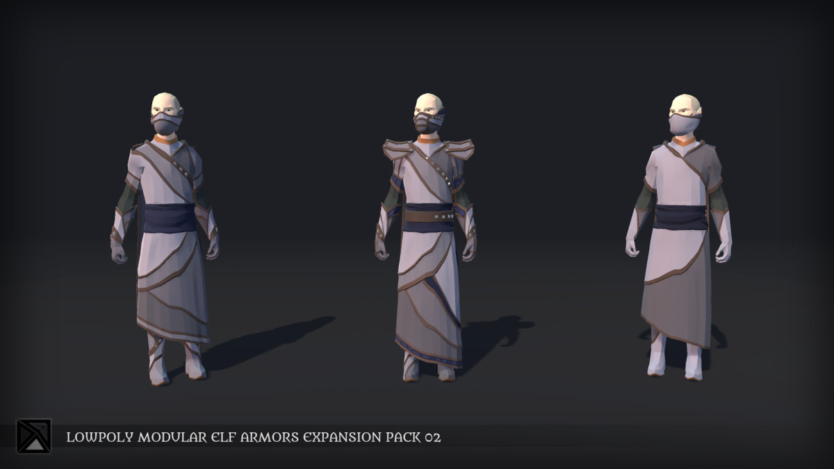Lowpoly Elves Modular Armors Ex2 - MEDIEVAL FANTASY SERIES