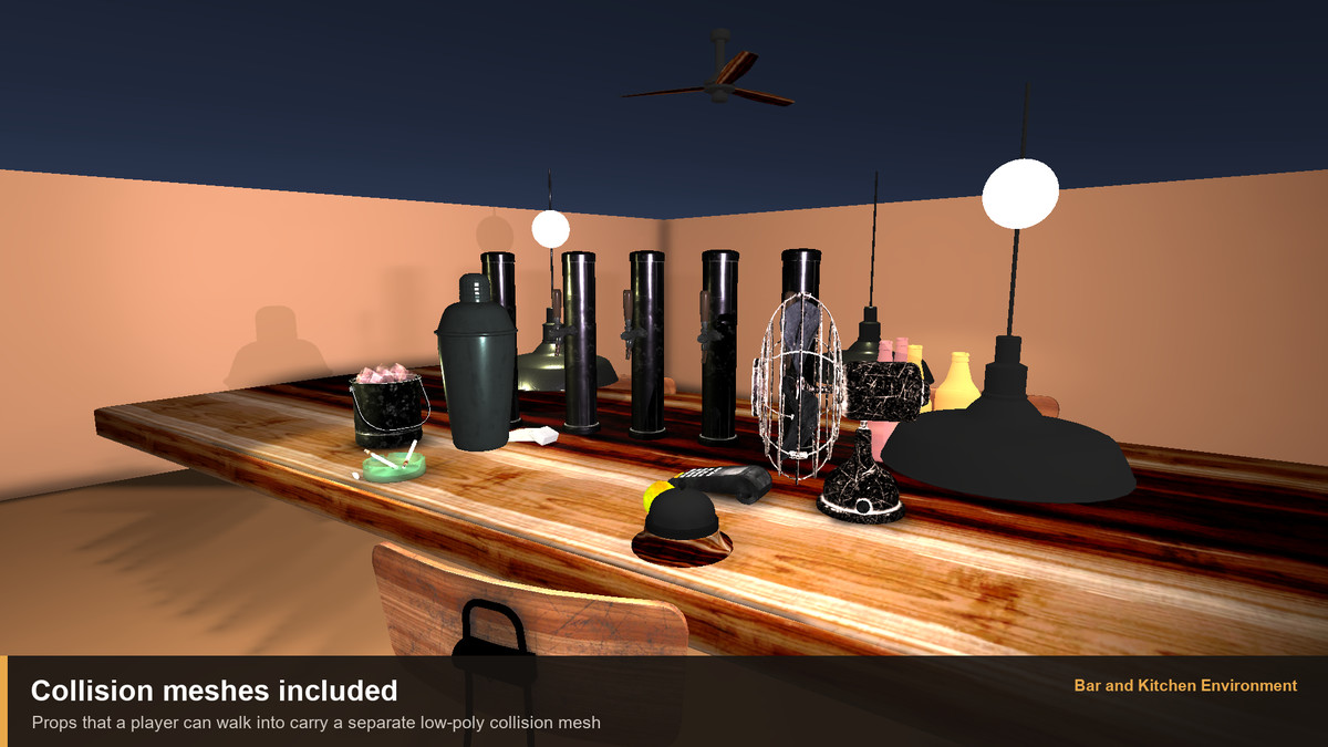 Bar and Kitchen Environment — Props, Prefabs and Demo Scenes