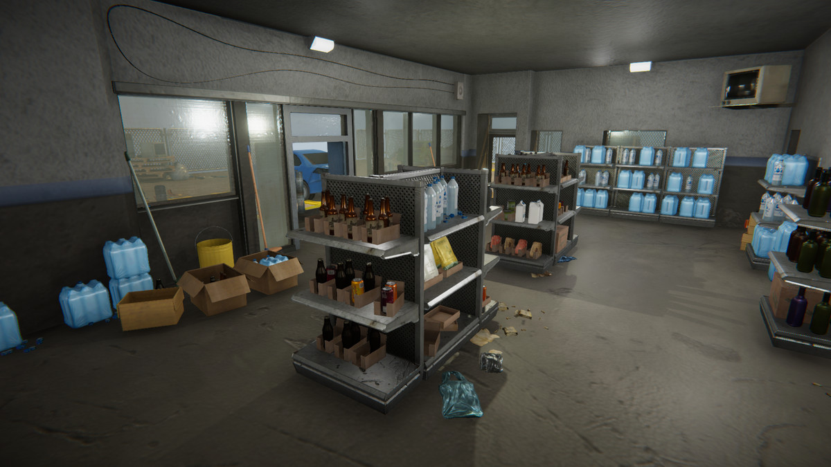 Realistic Modern Roadside Convenience Store Asset Package