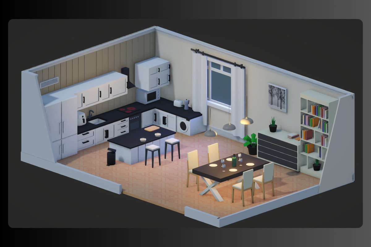 Low Poly Interior Houses – Modular Home Assets Pack