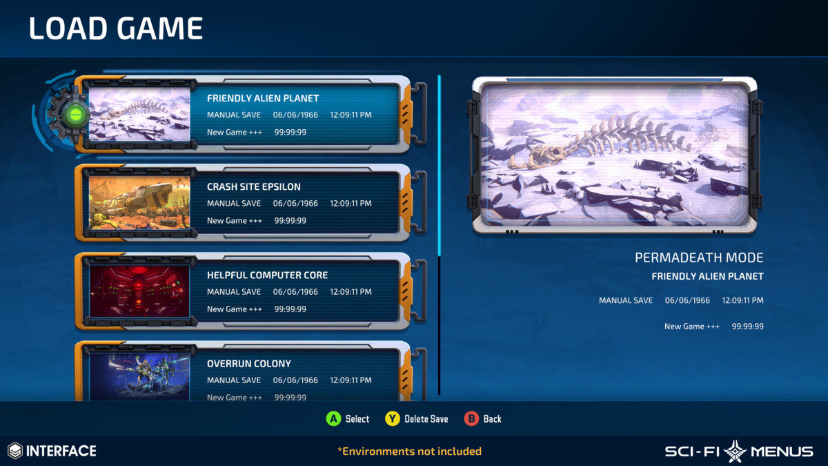 Sci-Fi Menus - Synty INTERFACE - GUI