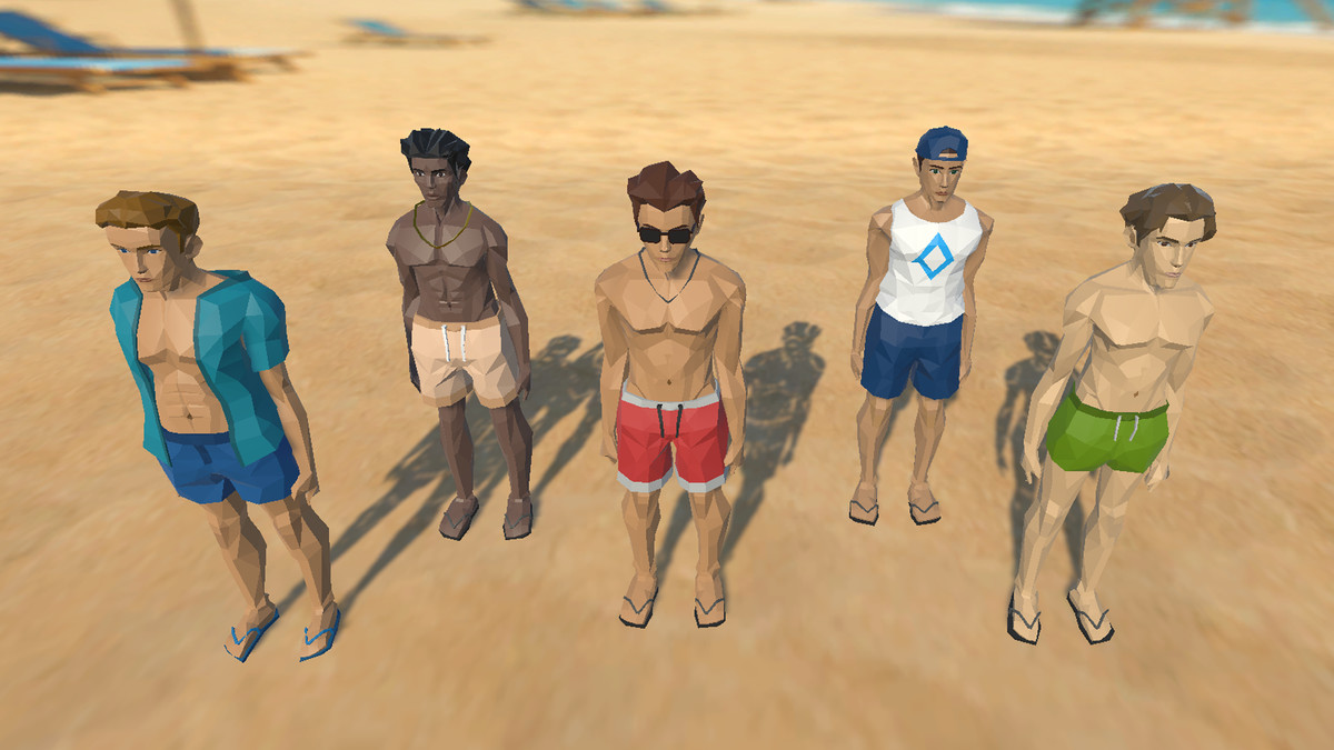 LowPoly Beach Characters
