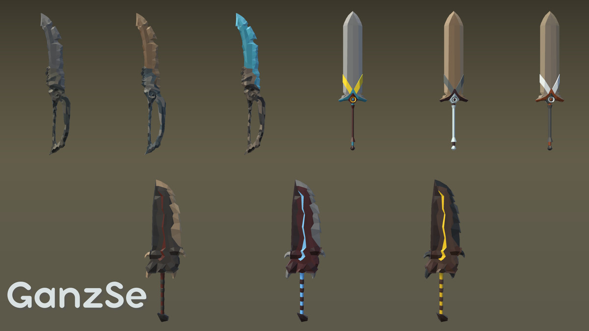 GanzSe FREE Weapons - Fantasy Low Poly Pack