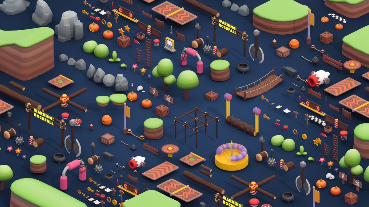 Platformer Deathrun - Low Poly 3D Models Pack
