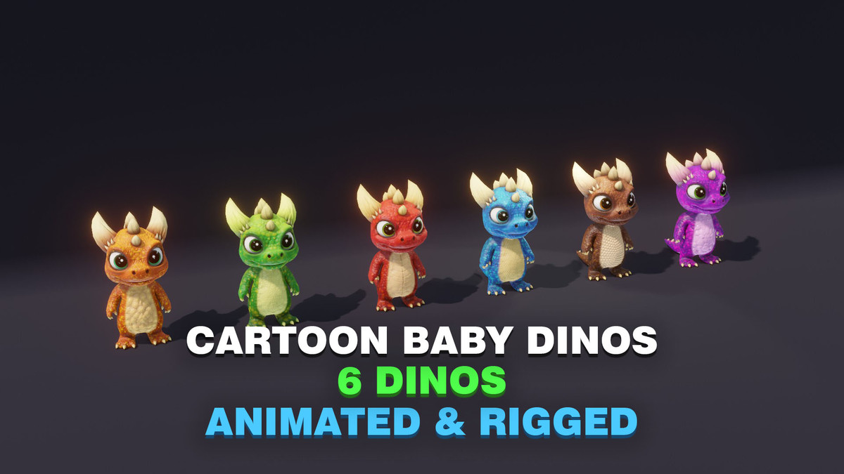 Cute Cartoon Dinosaurs Pack