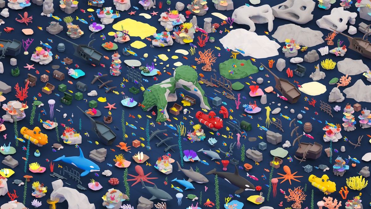 Underwater World - Low Poly 3D Models Pack