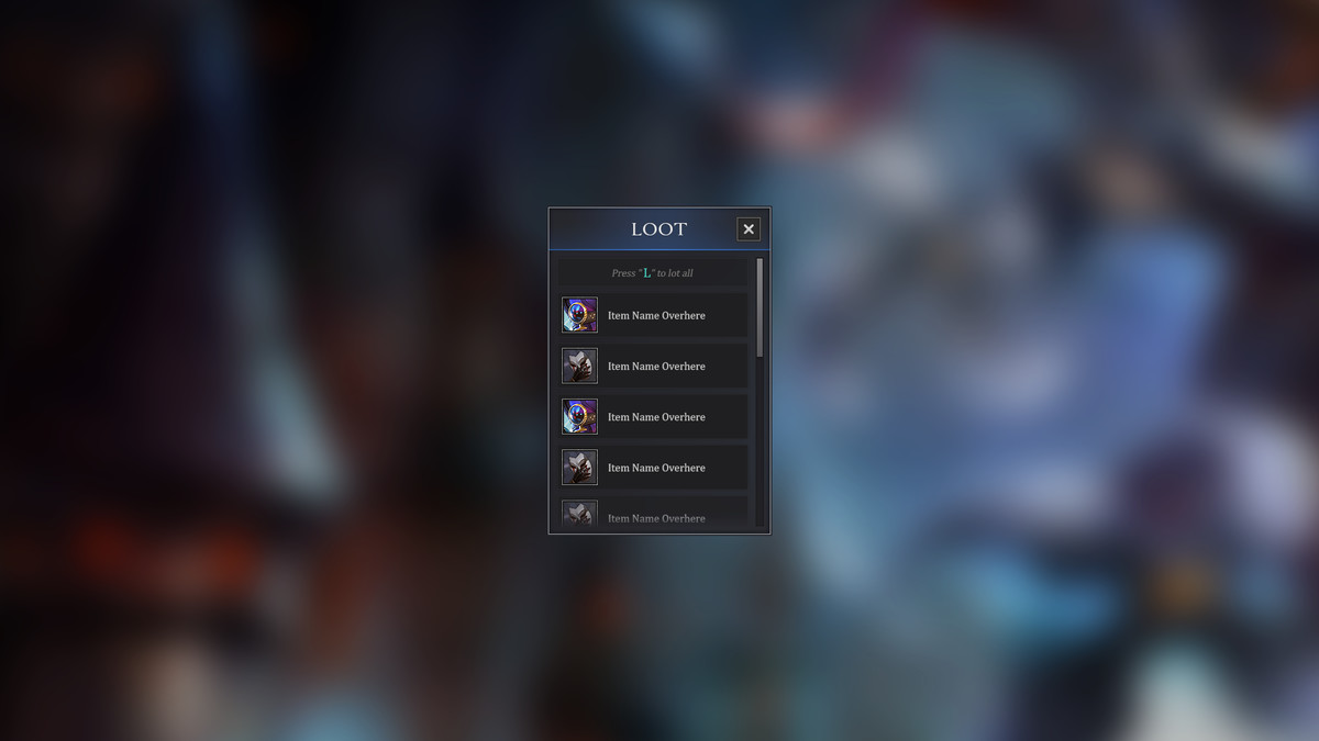 RPG & MMO One - PC and Mobile UI