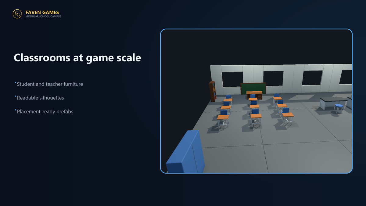 Modular School Campus - Stylized Environment Kit