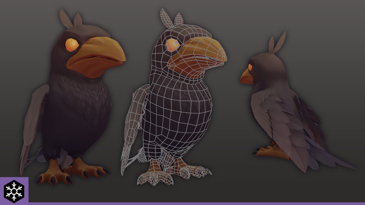 Animated Stylized Crow